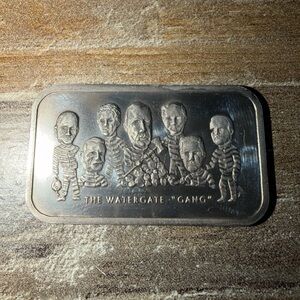 VTG Watergate Gang 1.1Oz .999 Fine Silver Low Mintage/low serial #000500 art Bar